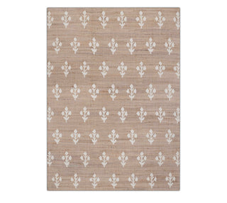 Beige Floral Motif Rug