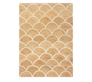 Natural Arc Pattern Jute Rug