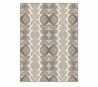 Brown and Ivory Geometric Abaca Rug – Modern Neutral Area Rug