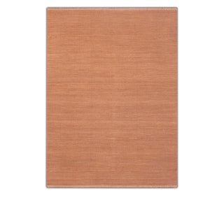Muji Rust Wool Hand Woven Wool Flatweave Rug