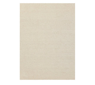 Minimal Solid Ivory Wool Rug – Modern Handwoven Plain Area Carpet