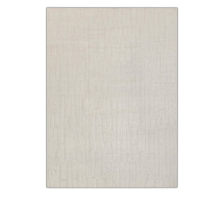 Ivory Textured Handwoven Wool Rug