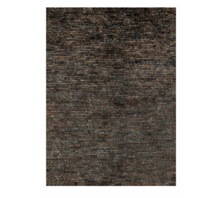 Dark Charcoal Handwoven Abstract Textured Rug