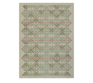 Kavi Green Scandinavian Flatweave Rug