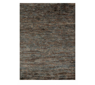 Textured Charcoal Brown Wool Rug – Modern Handwoven Area Carpet