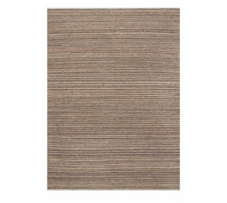Neutral Striped Wool Rug – Handwoven Textured Carpet