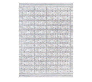 Soft Grey Scandinavian Flatweave Rug