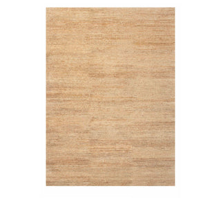 Beige Handwoven Wool Rug – Textured Solid Carpet