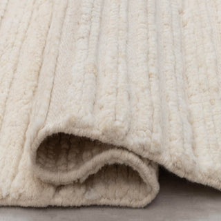 Ivory Minimal Textured Wool Rug
