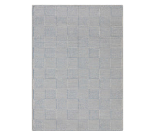 Keeva Blue Checkered Rug