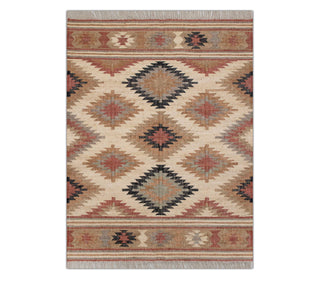 Beige Tribal Diamond Rug