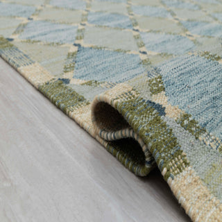 Kavi Blue Scandinavian Flatweave Rug