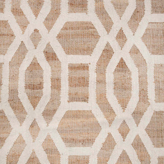 Beige Lattice Handwoven Rug