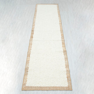 Ivory Border Runner Rug