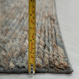 Textured Charcoal Brown Wool Rug – Modern Handwoven Area Carpet