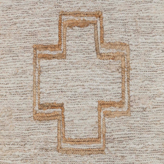 Beige Tribal Geometric Wool Rug – Modern Handwoven Carpet