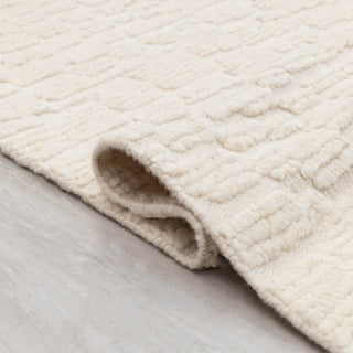 Ivory Textured Wool Rug