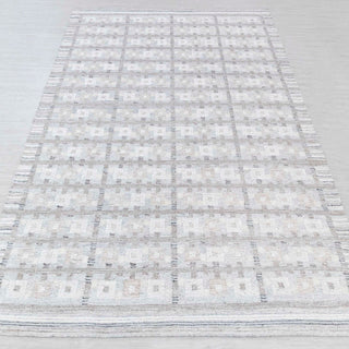 Soft Grey Scandinavian Flatweave Rug
