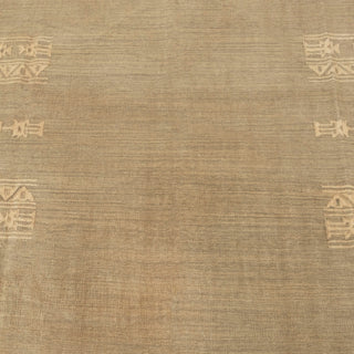 Natural Beige Tribal Border Rug