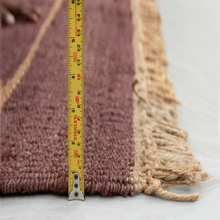 Armaan Navy Solid Striped Jute Rug