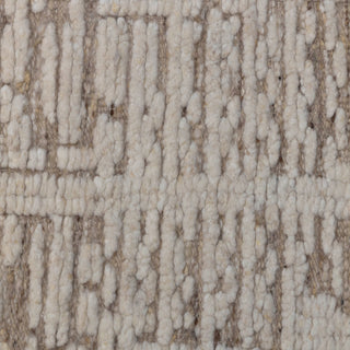 Modern Abstract Beige Handwoven Wool Rug