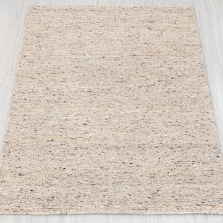 Modern Neutral Textured Wool Rug – Handwoven Minimal Area Carpet