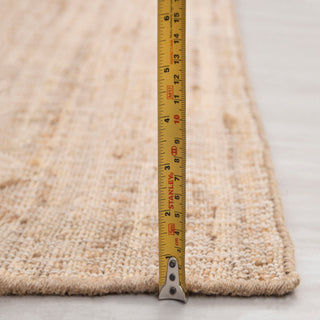 Beige Checkered Handwoven Wool Rug – Modern Minimal Carpet