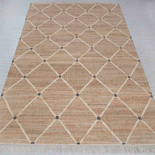 Beige Diamond Lattice Rug