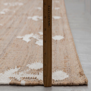Beige Floral Motif Rug