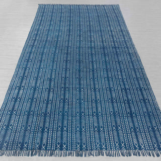 Blue Tribal Stripe Rug