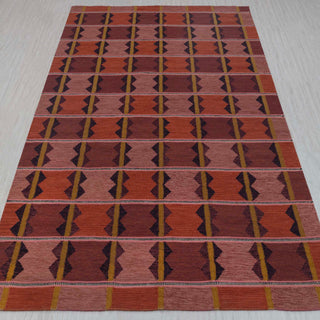 Kavi Rust Scandinavian Flatweave Rug