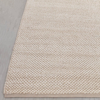 Minimal Beige Wool Rug