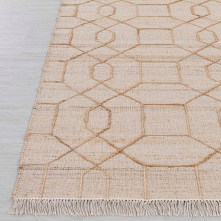 Aster Beige Geometric Flatweave Rug