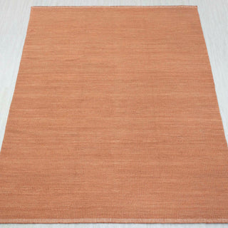Muji Rust Wool Hand Woven Wool Flatweave Rug