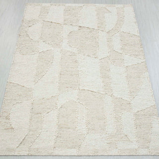 Ivory Textured Abstract Rug