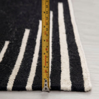 Black Geometric Handwoven Rug