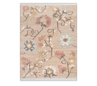 Beige Floral Vine Rug