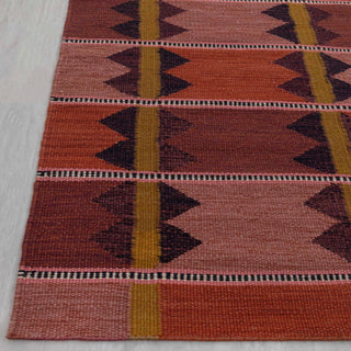 Kavi Rust Scandinavian Flatweave Rug