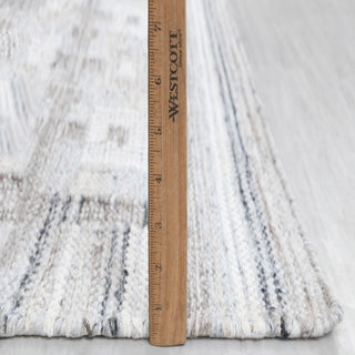 Soft Grey Scandinavian Flatweave Rug