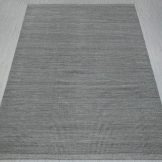 Muji L.Blue Wool Hand Woven Wool Flatweave Rug