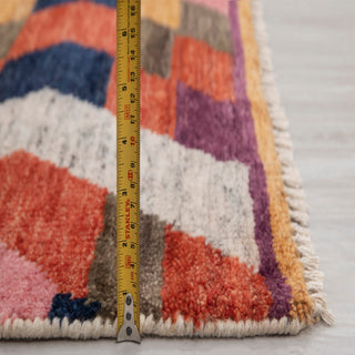 Multicolor Abstract Geometric Handwoven Rug – Modern Artistic Carpet
