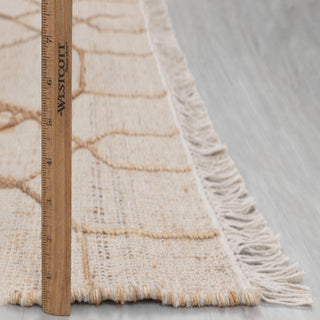 Aster Beige Geometric Flatweave Rug