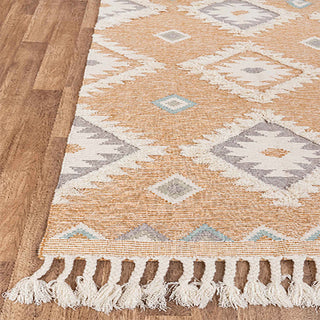 Casa Ivory Hand Woven Boho Wool Rug