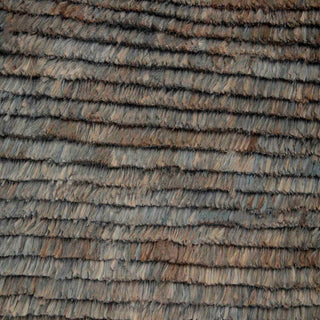 Textured Charcoal Brown Wool Rug – Modern Handwoven Area Carpet
