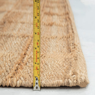 Natural Jute Grid Pattern Rug – Handwoven Textured Carpet