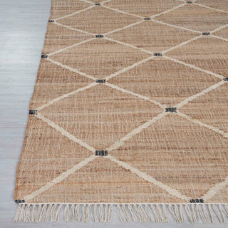 Beige Diamond Lattice Rug
