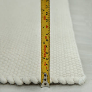 Ivory Handwoven Wool Rug