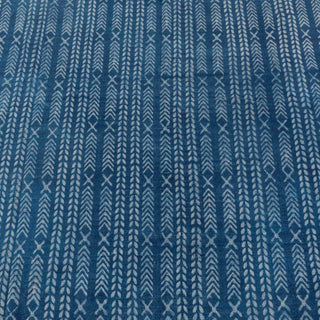 Blue Tribal Stripe Rug