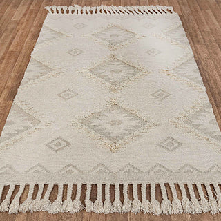 Casa Pink Hand Woven Boho Wool Rug
