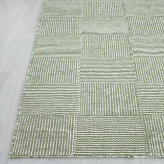 Keeva Blue Checkered Rug